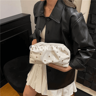 Zenanlar üçin ýönekeý döwrebap clutch sumka, PU deri
