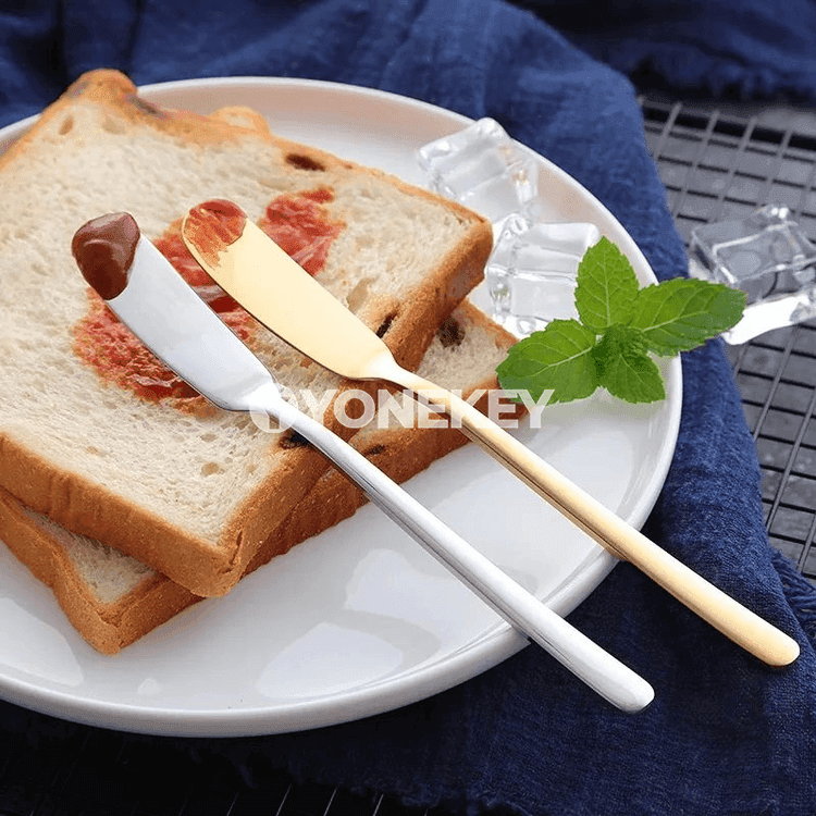 Poslamaýan polatdan peýnir we ýag üçin amaly kesiji pyçak