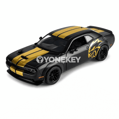 MOTORMAX 1:24 Dodge Challenger SRT Hellcat metal model maşyn, sesli-ýagtyly