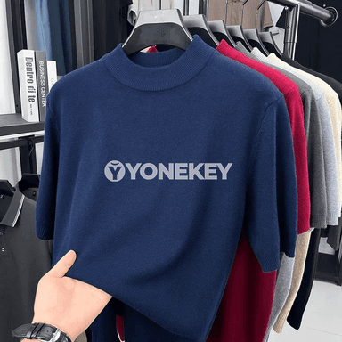 Erkekler üçin gündelik dem alýan mock neck futbolka