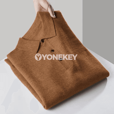 Erkekler üçin fermuarly ýyly trikotaž switer, uzyn ýeňli