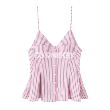Zenanlar üçin zolakly, arka açyk, ýazlyk slim fit top