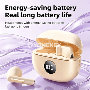 Bluetooth TWS semi-in-ear nauşnikler, HiFi, displeýli, güýçli batareýa