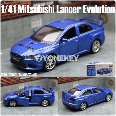 1:41 Mitsubishi Lancer Evolution EVO X model awtoulag, metal, kolleksiýa üçin