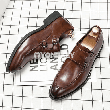 Erkekler üçin klassik iş köwüşleri, ýiti burunly, slip-on
