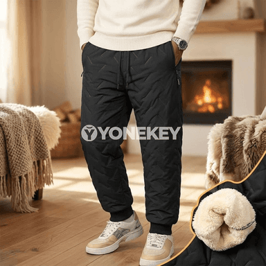 Erkekler üçin ýyly gyş sport jalbary, fleesli, suwa garşy