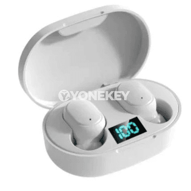 E6S TWS simsiz Bluetooth gulaklyklar, mikrofonly, sesi peseldiji