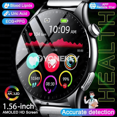 1.56" HD AMOLED akylly sagat, saglyk gözegçiligi bilen