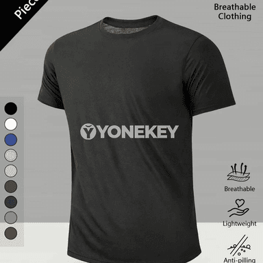 Erkekler üçin ýeňil, dem alýan gündelik futbolka, tomusky sport modeli