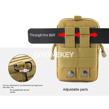 Erkekler üçin taktiki bel sumka, telefon jübüli, suw geçirmeýän