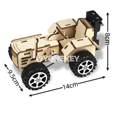 Traktor görnüşli agaç 3D ýygnalýan çagalar oýnawaçlary
