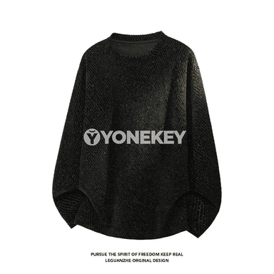 Erkekler üçin zolakly uzyn ýeňli giň sweatshirt, gündelik stil