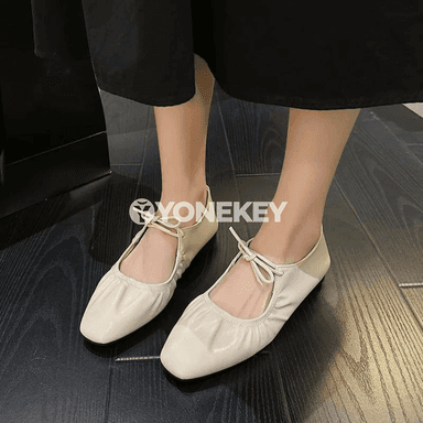 Zenanlar üçin ýeňil gündelik baletka köwüşleri, bagly model