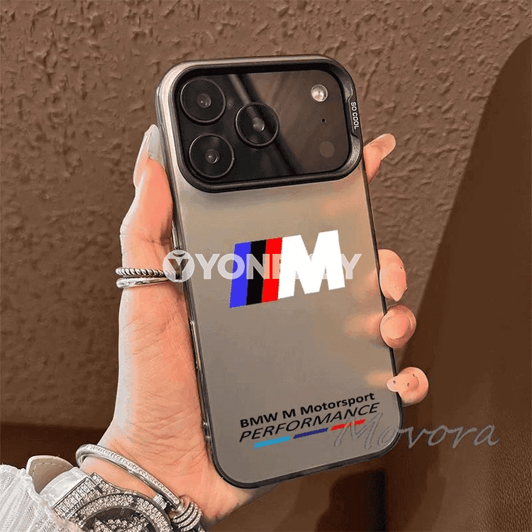 BMW M logolu iPhone üçin silikon telefon kapağı