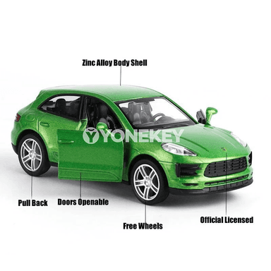 Porsche Macan S 1:36 metall model awtoulag, çekmeli, çagalar üçin