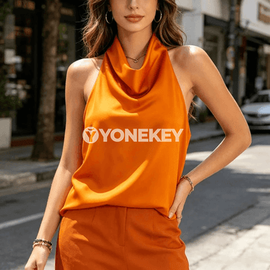 Zenanlar üçin atlas boýunly ýeňsiz halter top