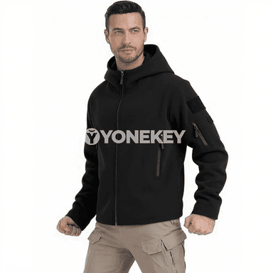 Erkekler üçin ýyly fleece kurtka, göçme we şäher üçin amatly