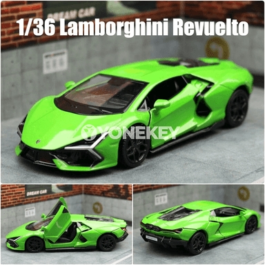 Lamborghini Revuelto 1:36 metal model maşyn, çagalar üçin