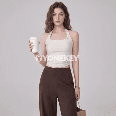 Aýallar üçin arka açyk sport bra, yoga we fitnes üçin