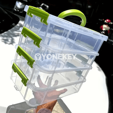 Uly 4 gatly gapakly saklaýjy guty, açyk plastmassa tertipleýji