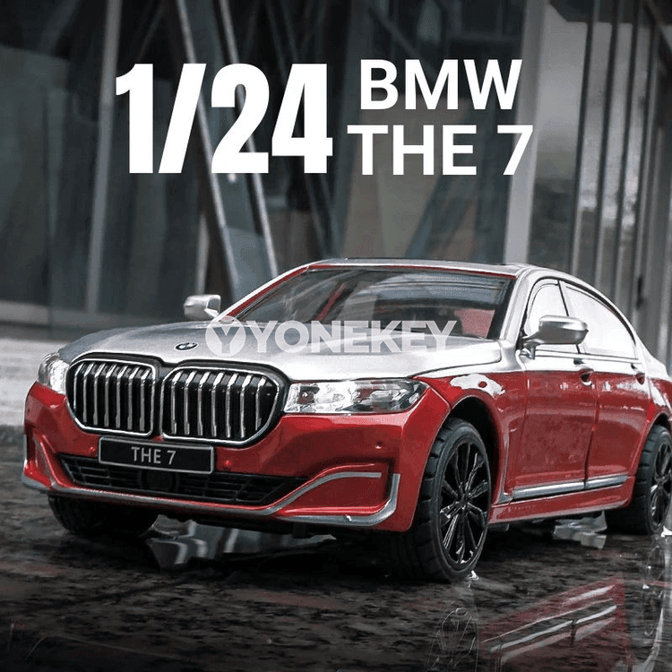 BMW 760Li 1:24 metal awtoulag modeli, sesli-çyraly, açylýan gapyly