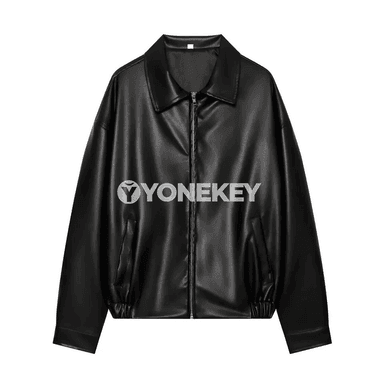 Zenanlar üçin gara ýeňil jaket, uzyn ýeňli, şäher stili
