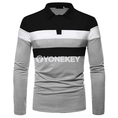 Erkekler üçin uzyn ýeňli polo köýnek, işewür gündelik stil