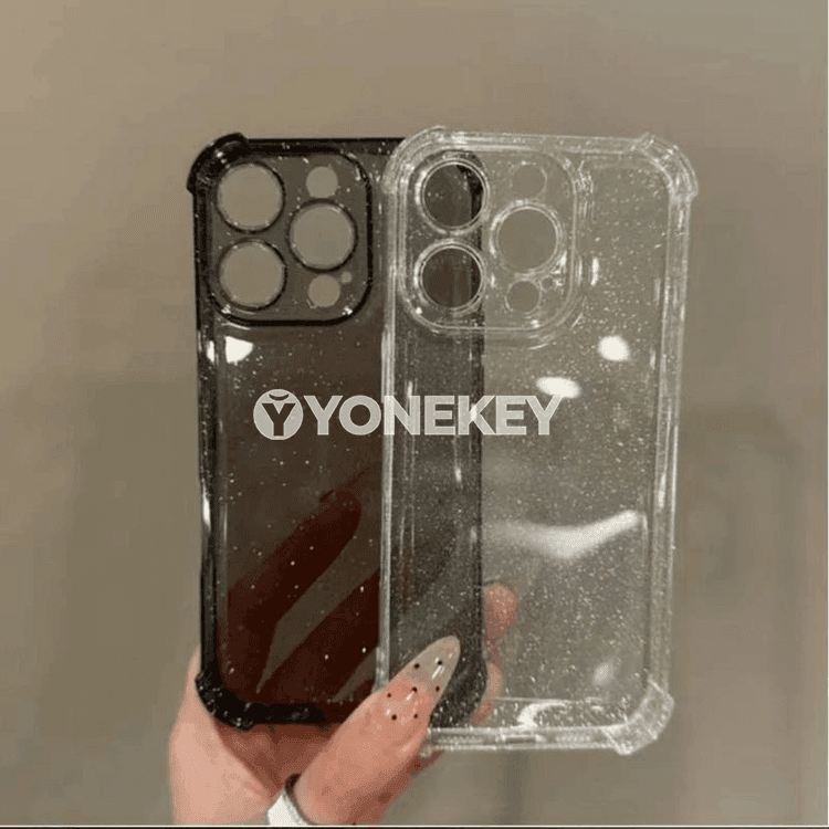 iPhone üçin açyk glitter silikon gorag gapak