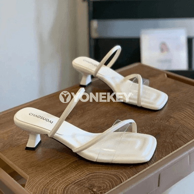 Zenanlar üçin stiletto ökjeli tomusky açyk aýakgaplar