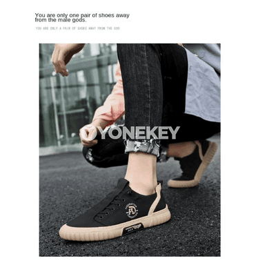 Erkekler üçin ýeňil slip-on sport aýakgaplar, elastik, galyň tabanly