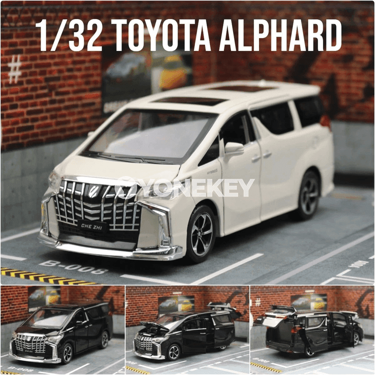 TOYOTA Alphard 1:32 metal model awtoulag, sesli we yşykly