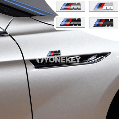 BMW M seriýasy üçin 3D ABS arka emblema — dürli ölçegler