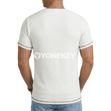 Ýazlyk henley erkek futbolkasy, ýeňil, dem alyşly, gündelik stil