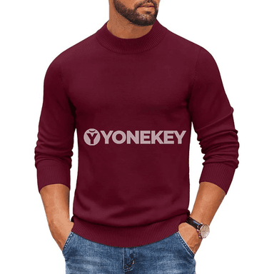 Erkekler üçin ýyly ýokary boýun örülen switer, dar görnüşli klassiki köýnek switeri