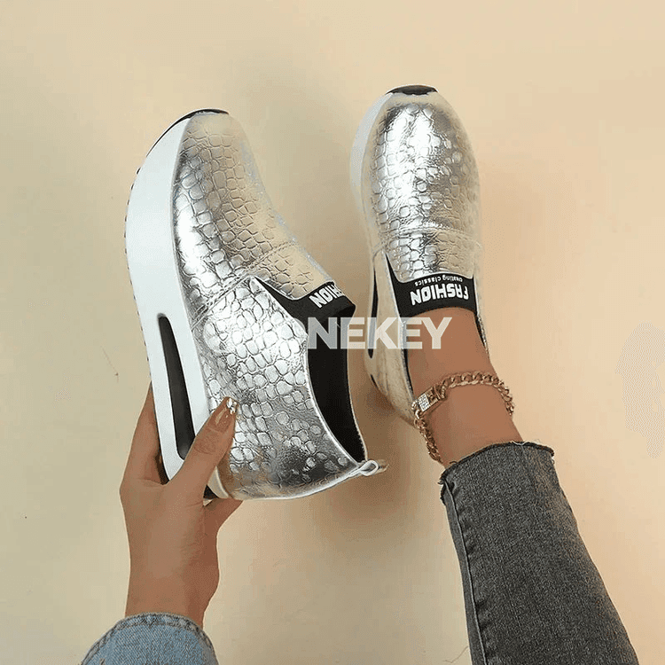 Zenanlar üçin gündelik köwüşler, klassik slip-on, galyň tabanly