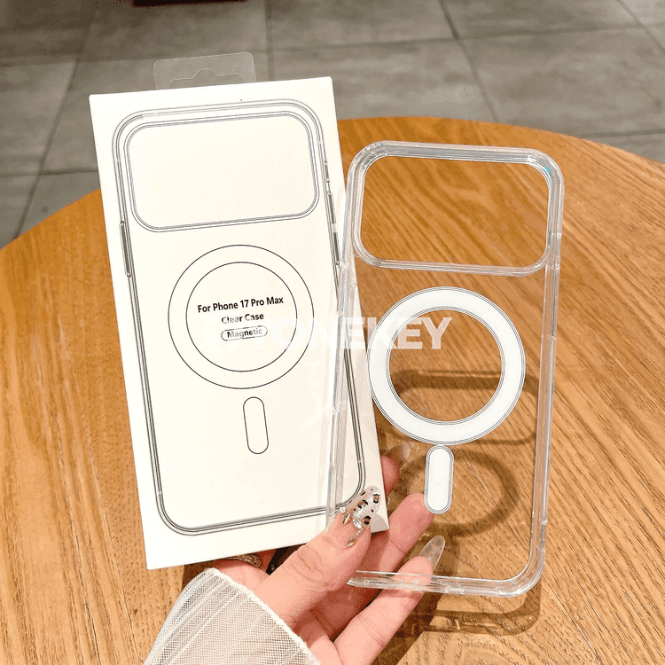Magsafe üçin magnitli açyk iPhone gaby, arka gorag örtügi