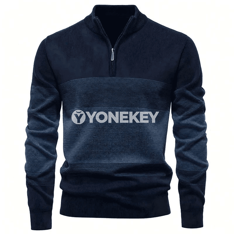 Erkekler üçin zip boýunly gündelik switer, S-XXL
