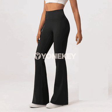 Aýal üçin ýokary boýunly giň balakly yoga legginsi, çeýe sport balagy