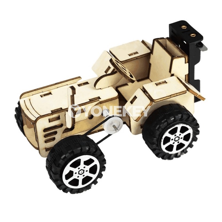 Traktor görnüşli agaç 3D ýygnalýan çagalar oýnawaçlary