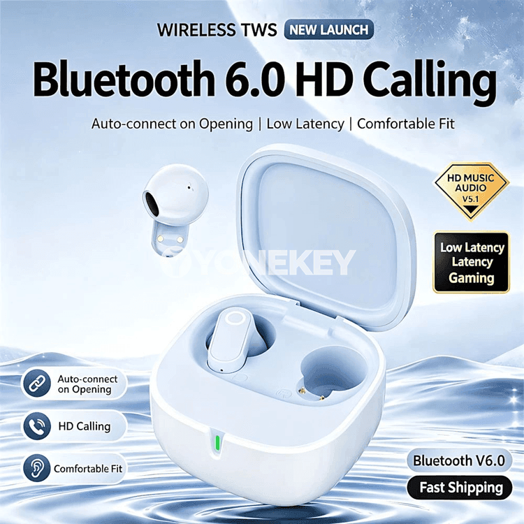 Kwadrat görnüşli simsiz Bluetooth nauşnikler, güýçli basly sport modeli