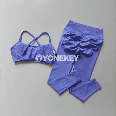 Aýallar üçin tikişsiz ýokary belli sport leggins we paddarly köýnekli toplum