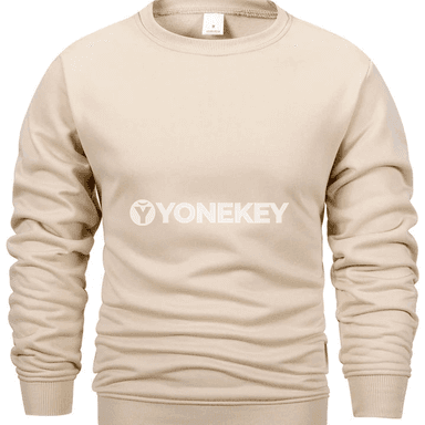 Erkekler üçin ýeňil sweatshirt, tegelek boýun, gündelik stil