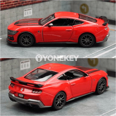 KiNSMART Ford Mustang Dark Horse model maşyny 1:38, çagalar üçin