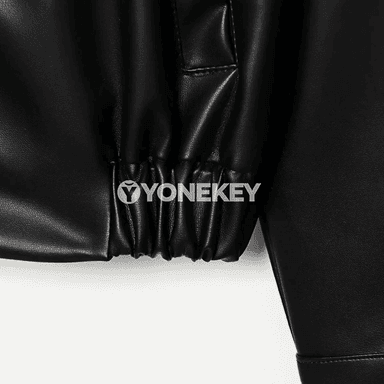 Zenanlar üçin gara ýeňil jaket, uzyn ýeňli, şäher stili
