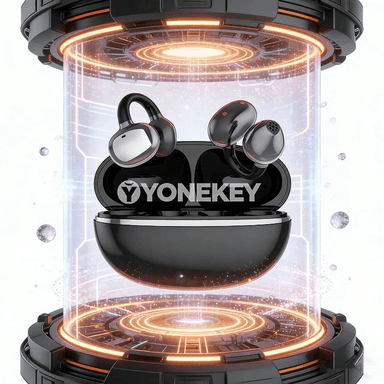 DM08 Bluetooth gulaklyklary, sport we aýdym-saz üçin simsiz klipli