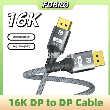 DP 2.1 16K kabel, 80 Gbps, 8K 120 Hz / 4K 240 Hz