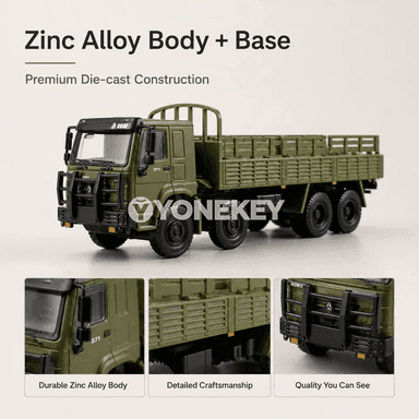 HOWO JN2300 metal ýük awtoulag modeli, 1:64, kolleksiýa üçin
