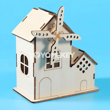 Gün energiýaly öwrediji dülgüt öýleri, DIY 3D agaç gurluşyk modeli
