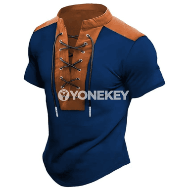 Erkekler üçin vintage gysga ýeňli çaply futbolka, ýazgyly rahat top