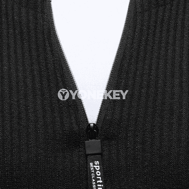 Erkekler üçin slim fit iki gatlakly ýarym zippersiz uzyn ýeňli futbolka